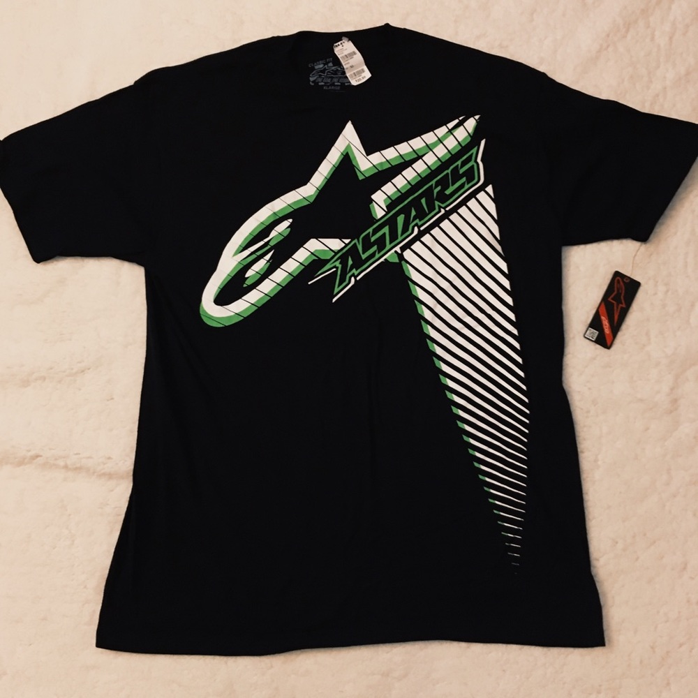 NWT!! A*STARS (ALPINESTARS) BLACK XL T-SHIRT